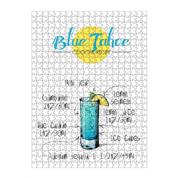 Puzzle Ravensburger "Cocktail Blue Tahoe" artboxONE - Essen & Trinken,Essen & Trinken / Alkohol,Festivals