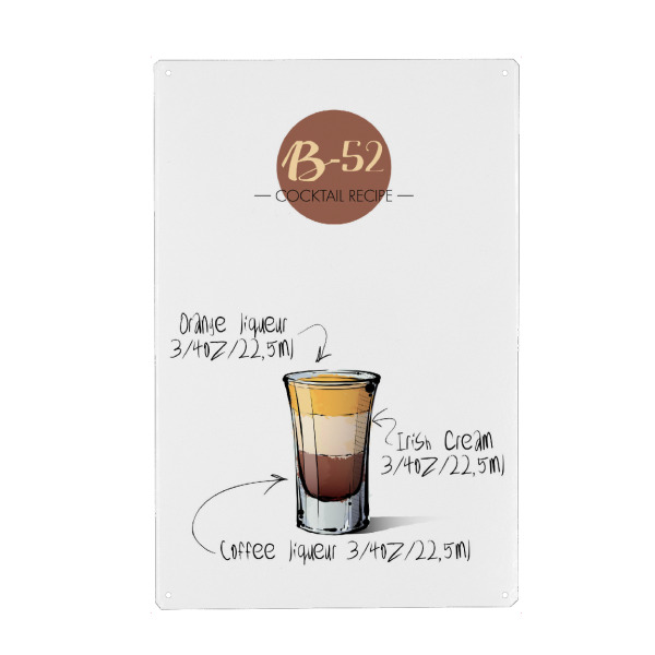 Holzbild "Cocktail B-52" artboxONE - Essen & Trinken,Essen & Trinken / Alkohol,Festivals