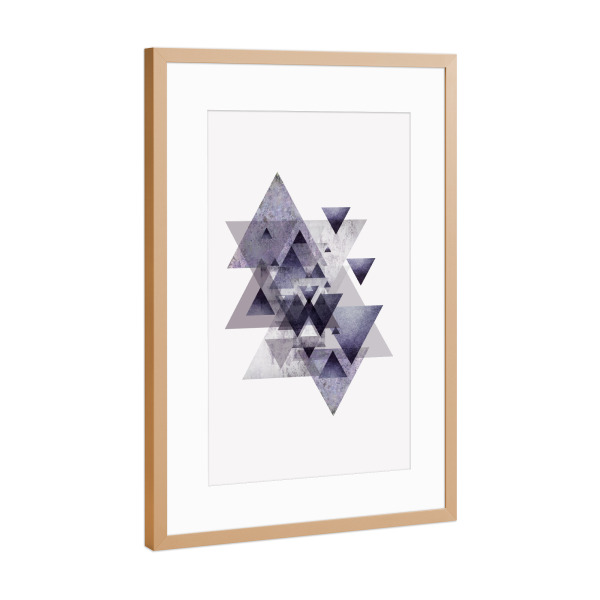 Poster mit Rahmen Kupfer "Geometric Scandi" artboxONE - Abstrakt,Geometrie