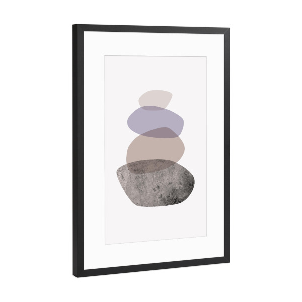 Poster mit Rahmen Schwarz (Metallic) "Scandi Balance" artboxONE - Geometrie