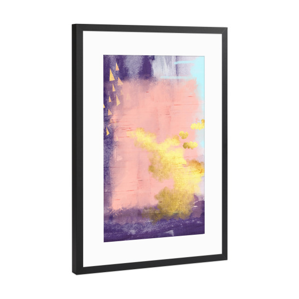 Poster mit Rahmen Schwarz (Metallic) "Uncomplicated Brushstrokes" artboxONE - Abstrakt