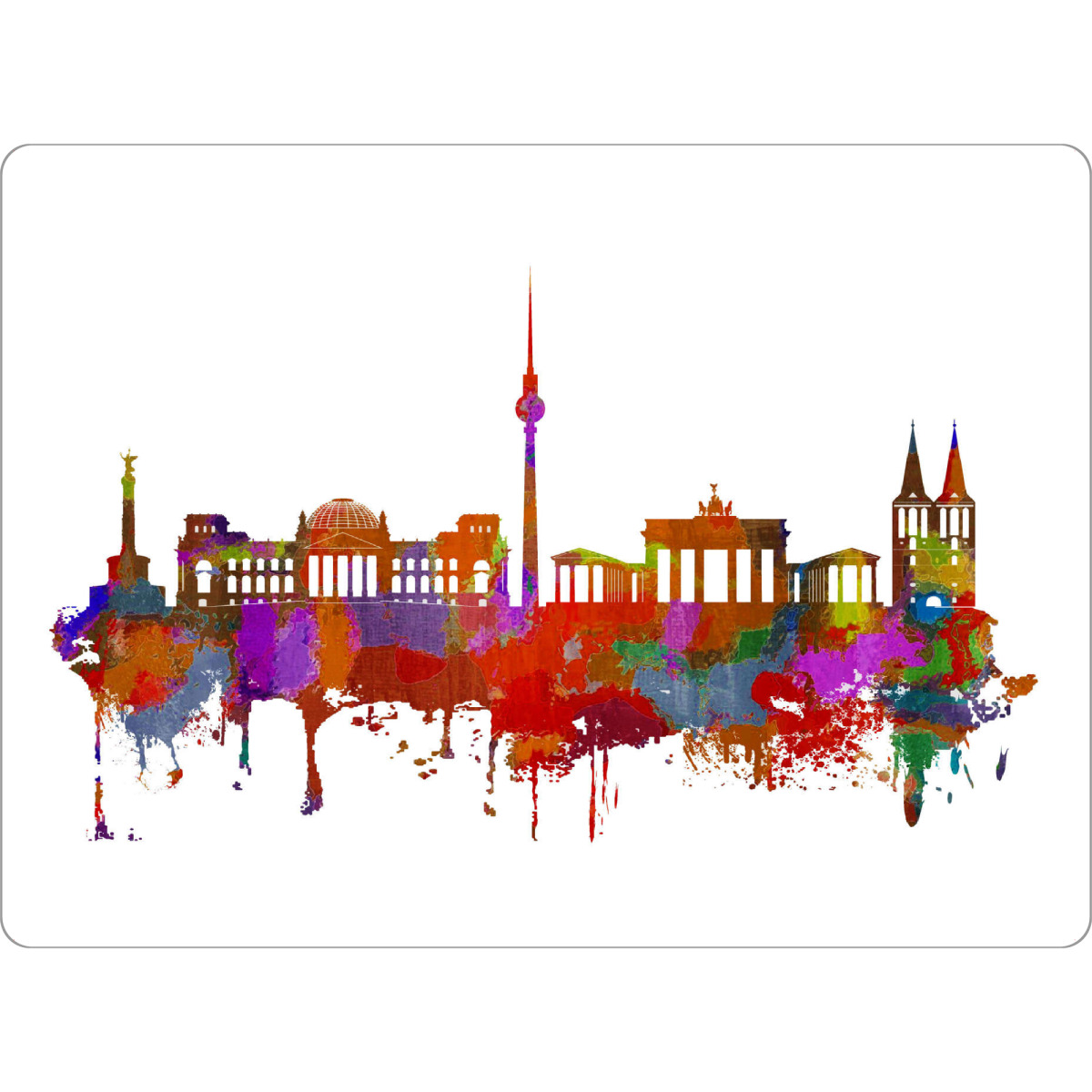 Tischset "Skyline of Berlin Germany" artboxONE - Städte,Städte / Berlin - Skyline berlin,Germany,Deutschland,Hauptstadt,Alex,Berlin mitte,Wasserfarben