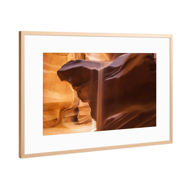 Poster mit Rahmen Kupfer "ANTELOPE CANYON Sanddusche" artboxONE - Natur,Reise,Reise / Länder