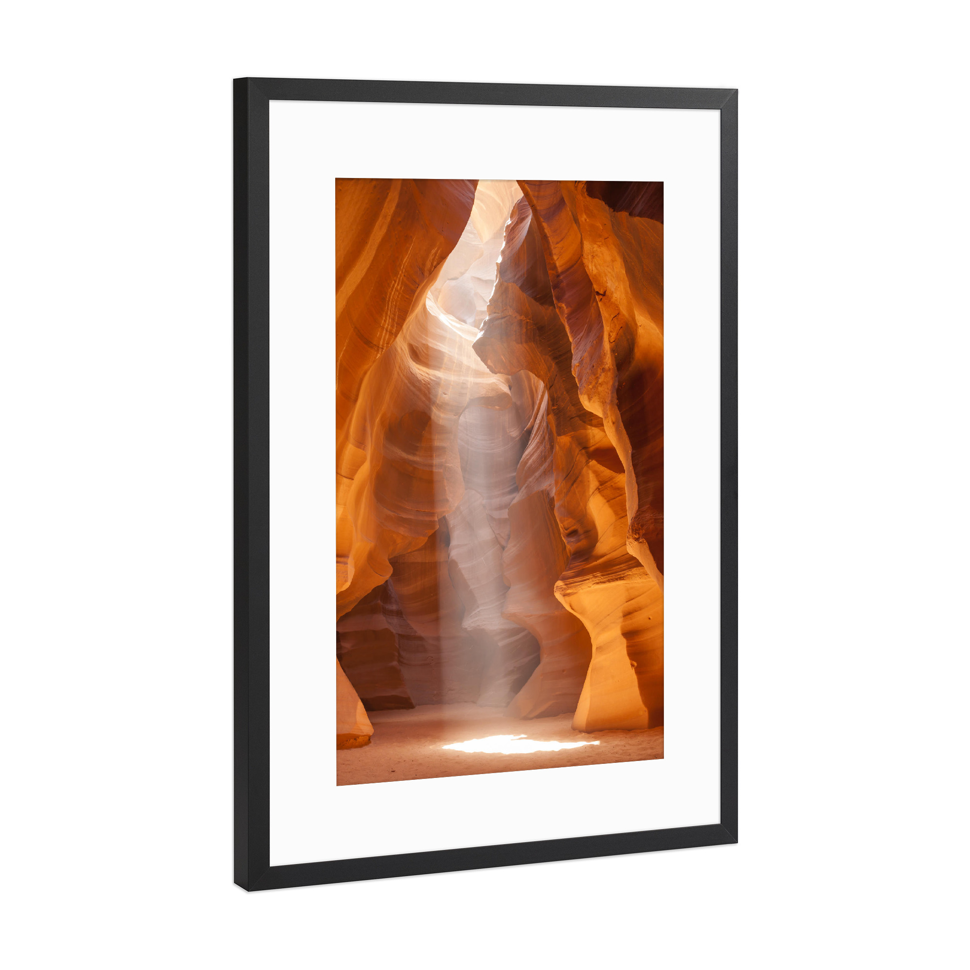 Poster mit Rahmen Schwarz (Metallic) "Wunderschöner ANTELOPE CANYON" artboxONE - Natur,Reise,Reise / Länder