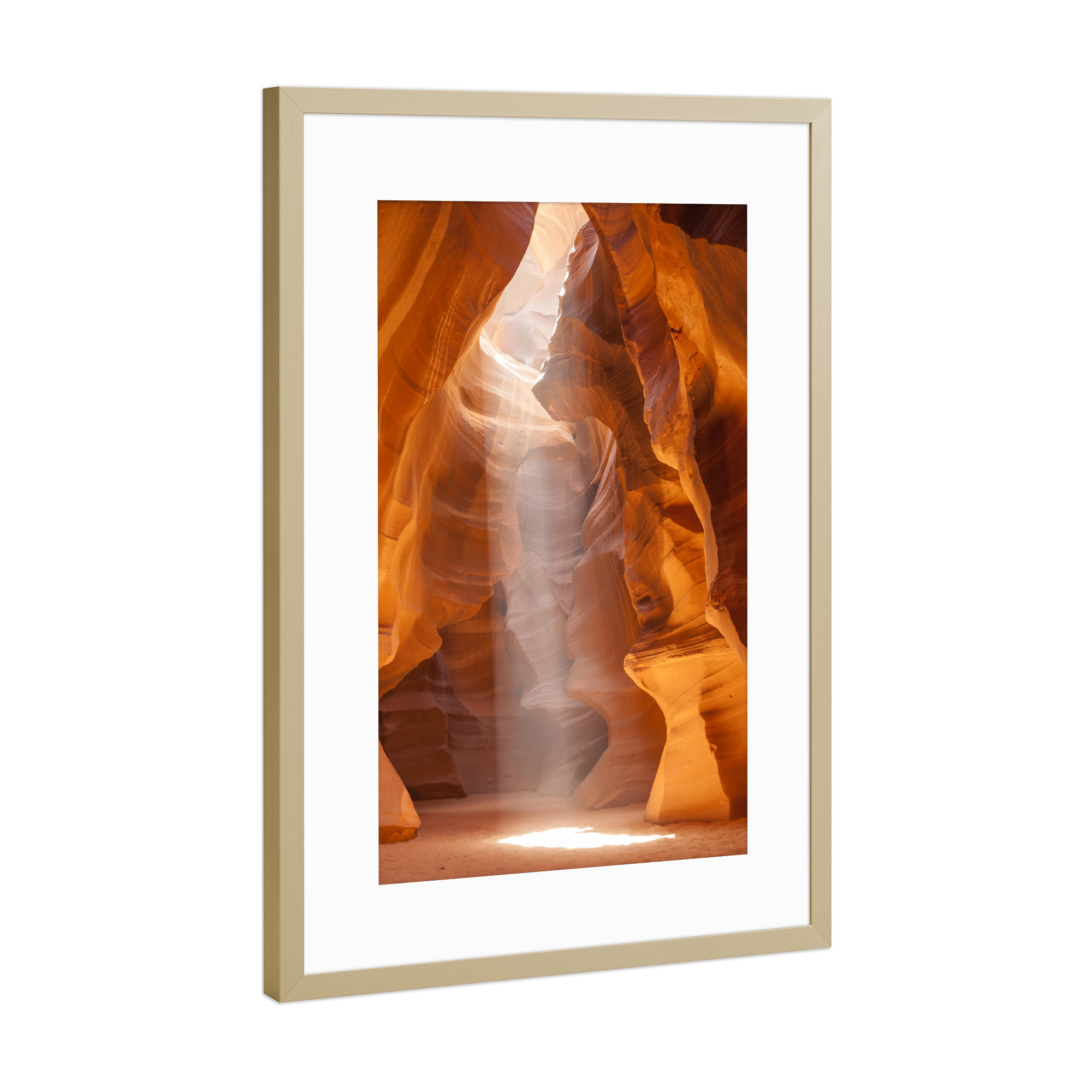 Poster mit Rahmen Gold "Wunderschöner ANTELOPE CANYON" artboxONE - Natur,Reise,Reise / Länder