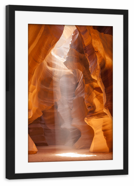 Poster mit Rahmen schwarz "Wunderschöner ANTELOPE CANYON" artboxONE - Natur,Reise,Reise / Länder