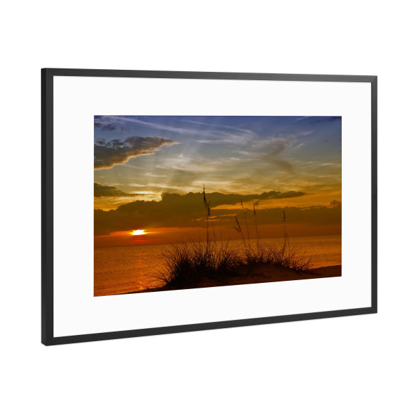 Poster mit Rahmen Schwarz (Metallic) "Bezaubernder Sonnenuntergang" artboxONE - Natur,Reise,Reise / Strand und Meer,Liebe,Reise / Länder