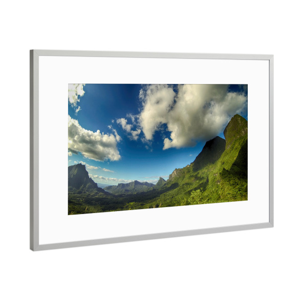 Poster mit Rahmen Silber "Moutains and clouds" artboxONE - Natur,Reise,Reise / Länder