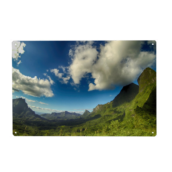 Metall Poster "Moutains and clouds" artboxONE - Natur,Reise,Reise / Länder - Berge,Wolken,Natur,Reise,Berg,Natur,Bergsteigen,Wandern,Wanderslust