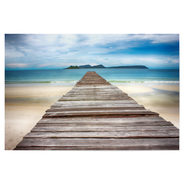 Poster "Pontoon on beach" artboxONE - Natur,Reise,Reise / Strand und Meer - Natur,Reise,Strand,Meer,Ponton,Foto,Fotografie
