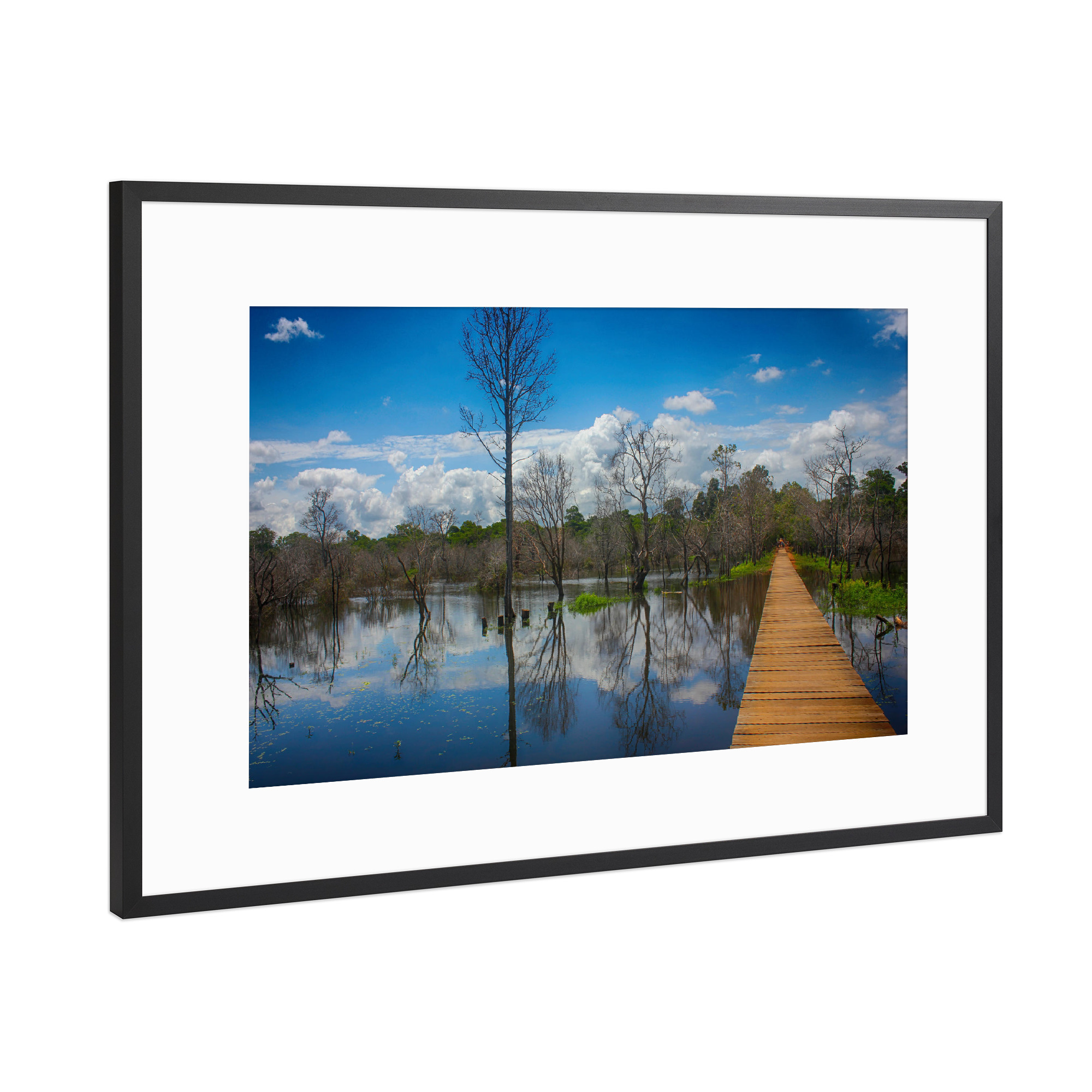 Poster mit Rahmen Schwarz (Metallic) "Water reflection" artboxONE - Natur,Reise - Foto,Fotografie,Natur,Reise,Wasser,Himmel