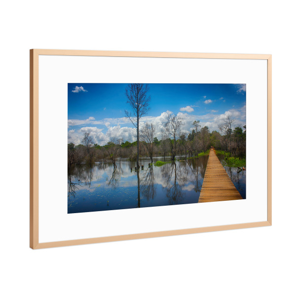 Poster mit Rahmen Kupfer "Water reflection" artboxONE - Natur,Reise - Foto,Fotografie,Natur,Reise,Wasser,Himmel