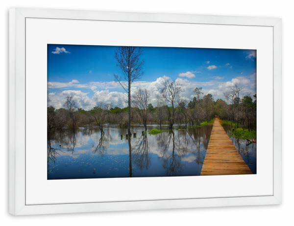 Poster mit Rahmen weiß "Water reflection" artboxONE - Natur,Reise - Foto,Fotografie,Natur,Reise,Wasser,Himmel