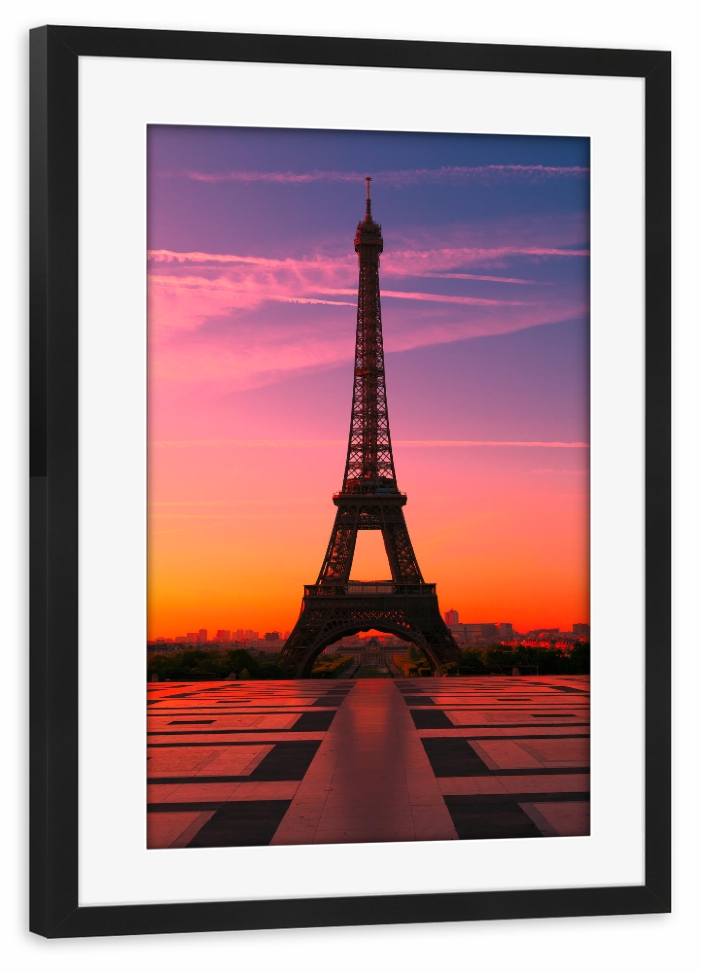 Poster mit Rahmen schwarz "Paris 15" artboxONE - Reise,Städte / Paris