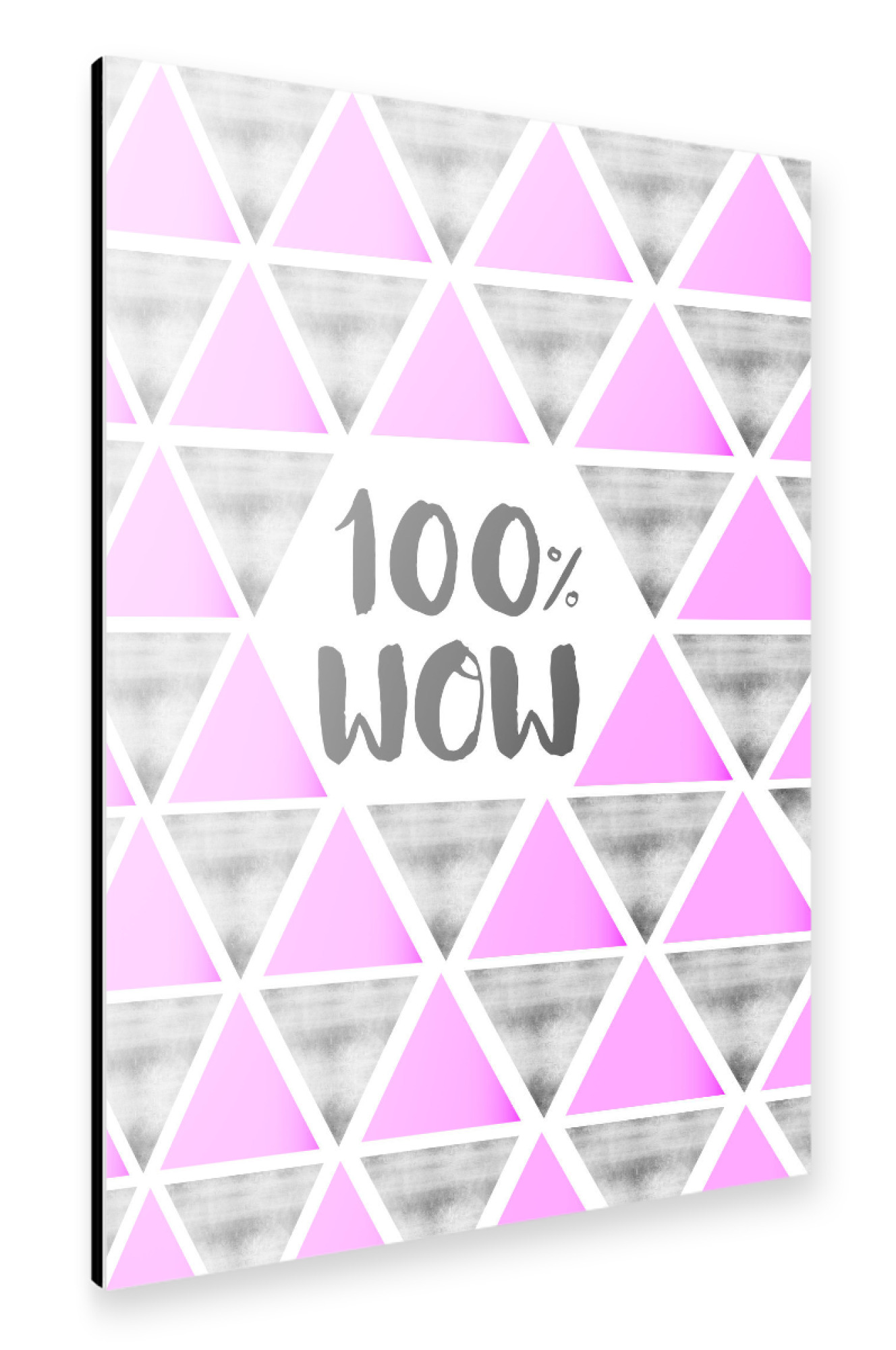 Alu-Dibond "100% WOW MOM" 30x20 cm artboxONE