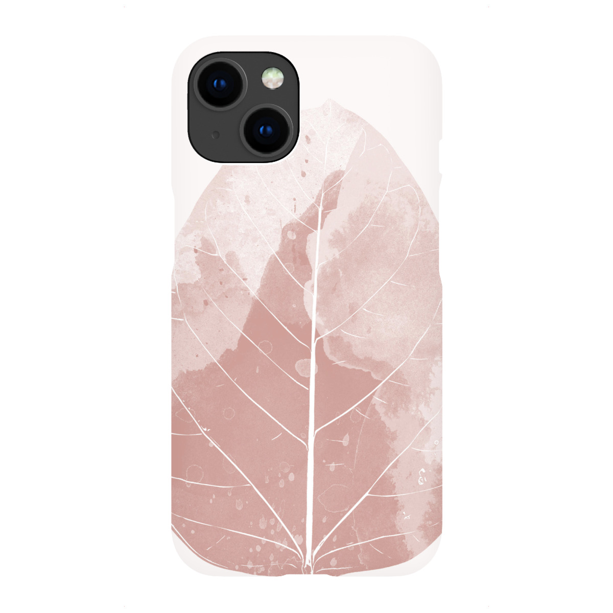 "Watercolour Leaf in Blush"für iPhone - Premium-Case Handyhülle artboxONE