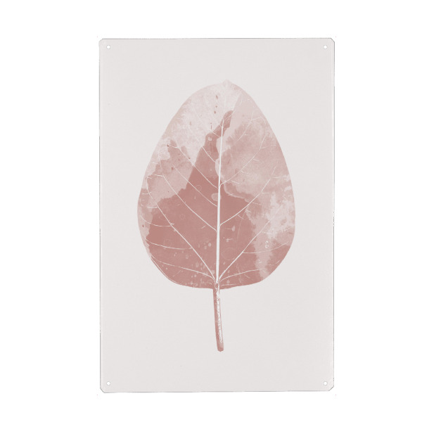 Holzbild "Watercolour Leaf in Blush" artboxONE - Natur,Floral,Abstrakt