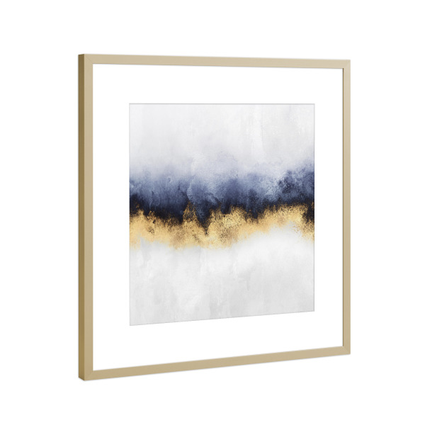 Poster mit Rahmen Gold "Sky Marble" artboxONE - Abstrakt