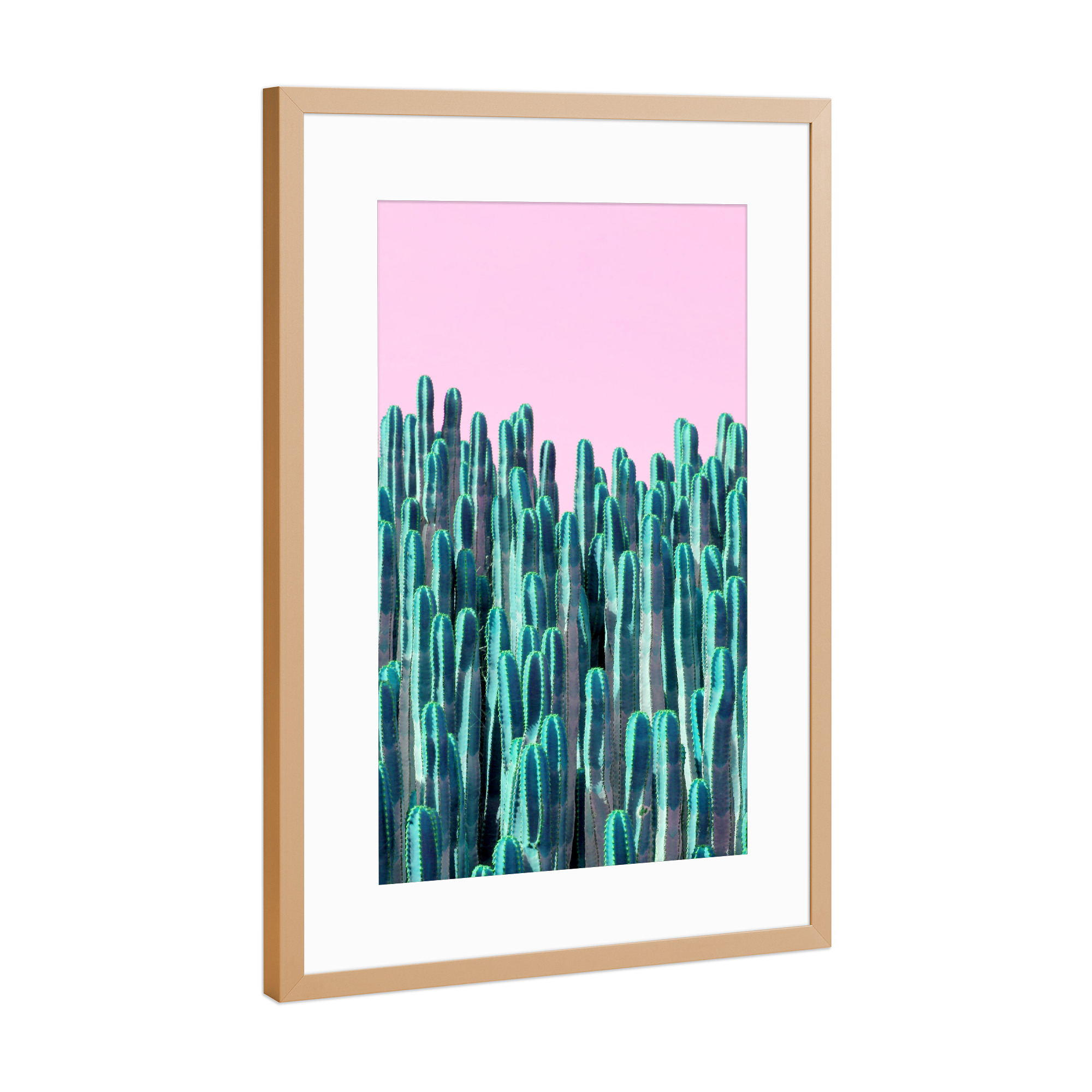 Poster mit Rahmen Kupfer "Neon Cactus Cereus" artboxONE - Natur,Floral