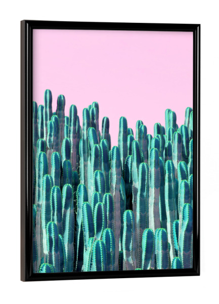Poster mit schwarzem Rahmen "Neon Cactus Cereus" artboxONE - Natur,Floral