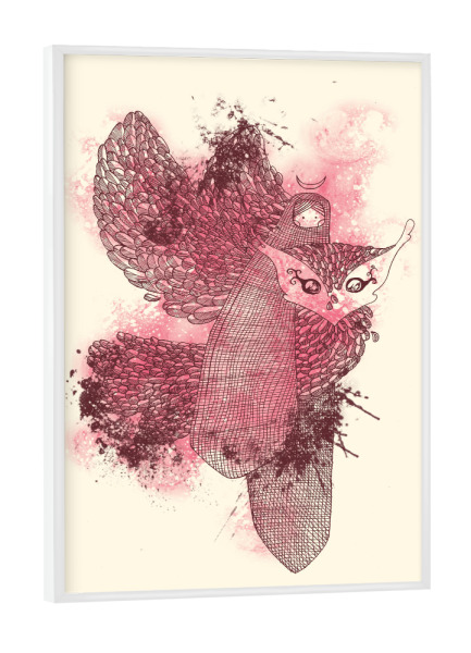 Poster mit weißem Rahmen "Cronikas" artboxONE - Natur,Abstrakt - Cronikas,Cute,Animals,Cool,Funny,Owl,Tobias fonseca,Tobe fonseca