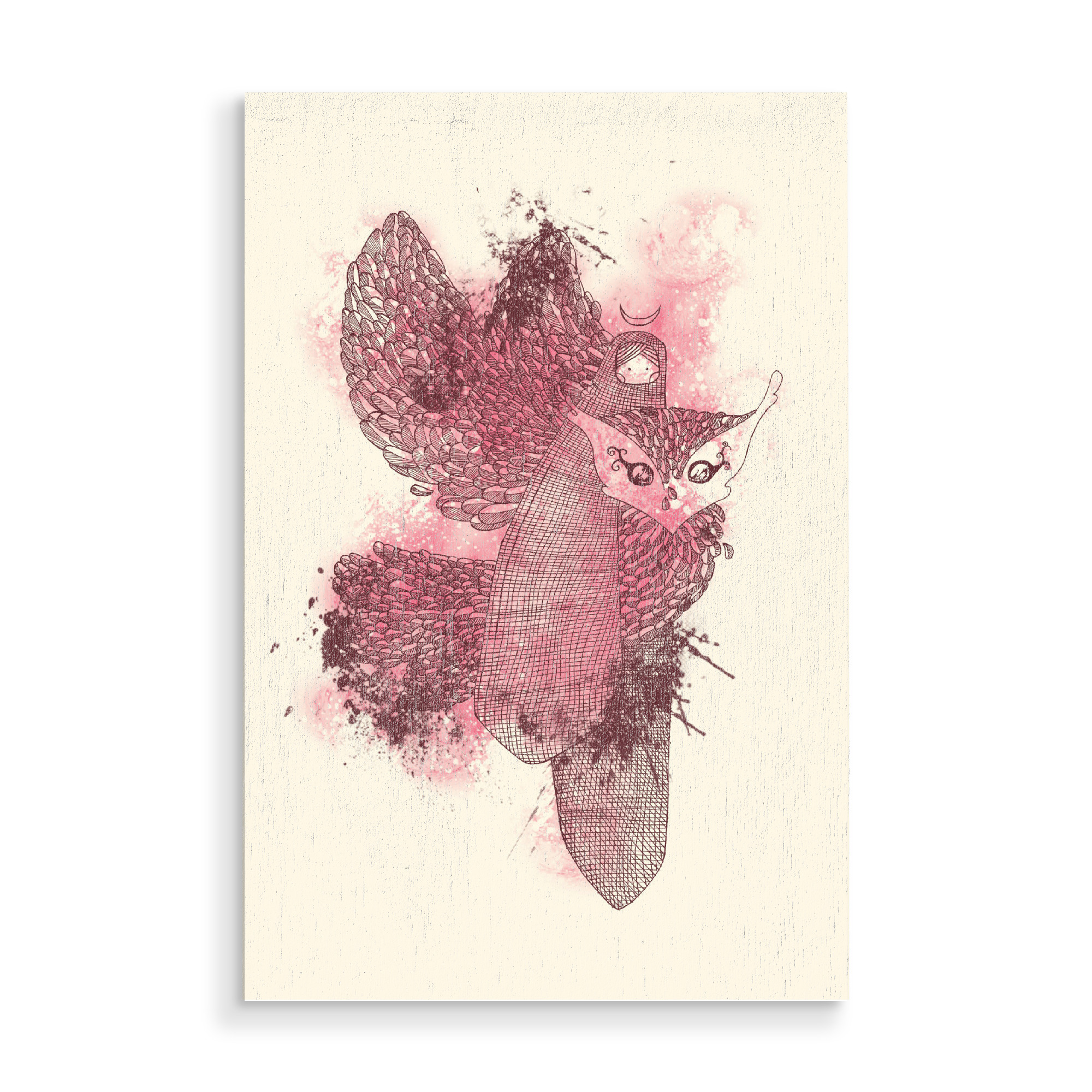 Holzbild "Cronikas" artboxONE - Natur,Abstrakt - Cronikas,Cute,Animals,Cool,Funny,Owl,Tobias fonseca,Tobe fonseca