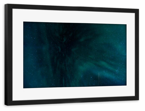 Poster mit Rahmen schwarz "Nordlicht XI" artboxONE - Natur