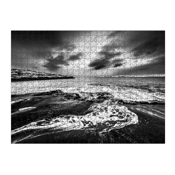 artboxONE Puzzle "Wilde Küste" artboxONE - Natur,Schwarzweiß,Reise / Strand und Meer