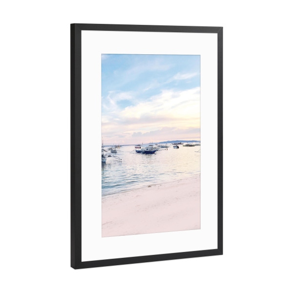 Poster mit Rahmen Schwarz (Metallic) "Sunset 2" artboxONE - Natur