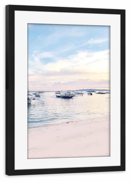 Poster mit Rahmen schwarz "Sunset 2" artboxONE - Natur - Strand,Strand,Sonnenuntergang,Sonnenuntergang,Reisen,Urlaub,Urlaub,Reise,Beachlife,Lebensstil