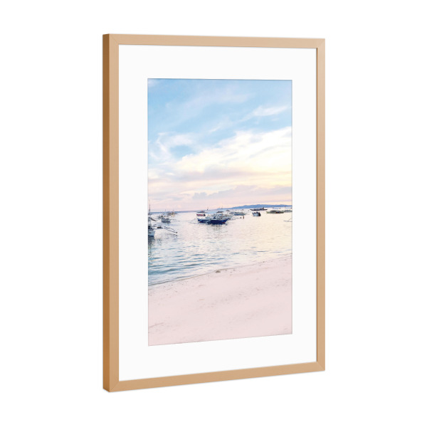 Poster mit Rahmen Kupfer "Sunset 2" artboxONE - Natur - Strand,Strand,Sonnenuntergang,Sonnenuntergang,Reisen,Urlaub,Urlaub,Reise,Beachlife,Lebensstil