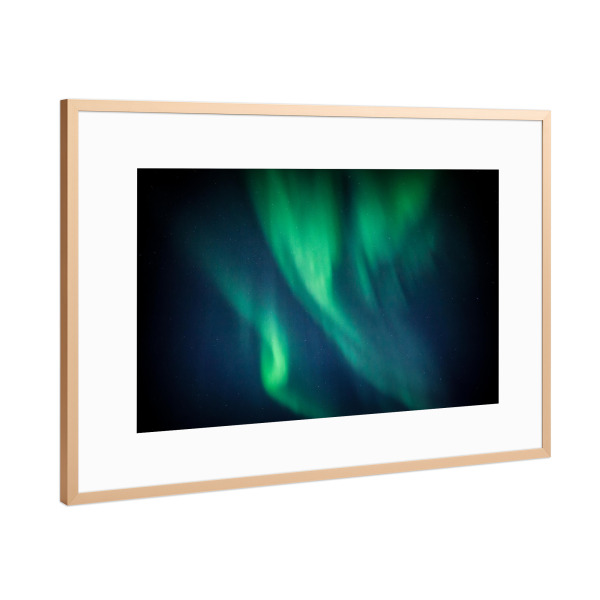 Poster mit Rahmen Kupfer "Nordlicht V" artboxONE - Natur,Reise