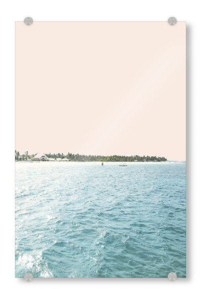 Acrylglasbild "I love the ocean" artboxONE - Natur - Ozean,Meer,Insel,Meer,Palmen,Reisen,Verreisen,Erholung,Urlaub