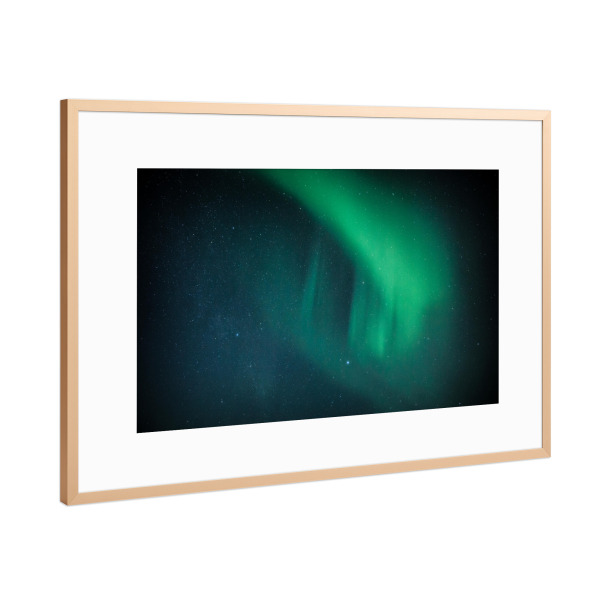 Poster mit Rahmen Kupfer "Nordlicht I" artboxONE - Natur,Reise