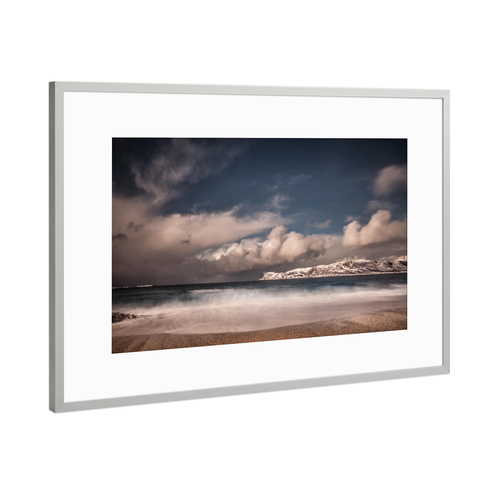 Poster mit Rahmen Silber "Strand 2" artboxONE - Natur,Reise / Strand und Meer