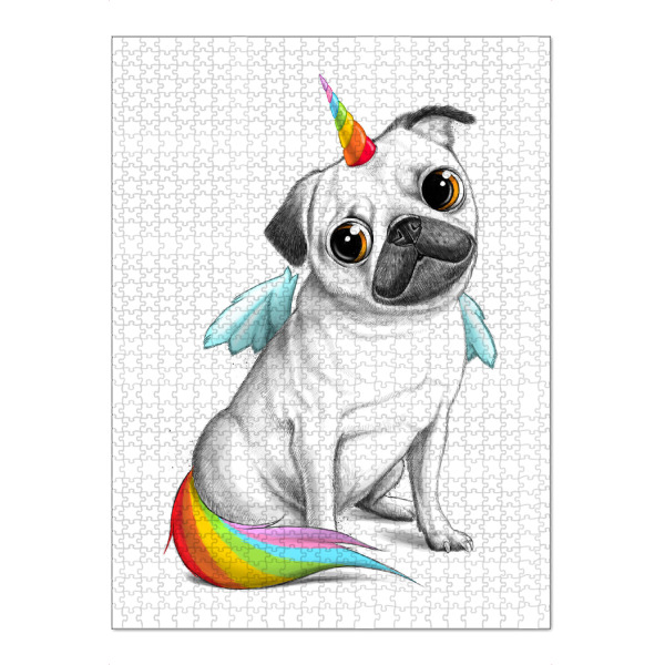 Puzzle Ravensburger "Pug unicorn" artboxONE - Natur,Tiere,Fiktion