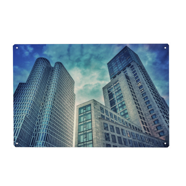 Metall Poster "Blue.Mood" artboxONE - Städte / Berlin,Architektur - Architektur,Berlin,Upperwest tower - Blechschild