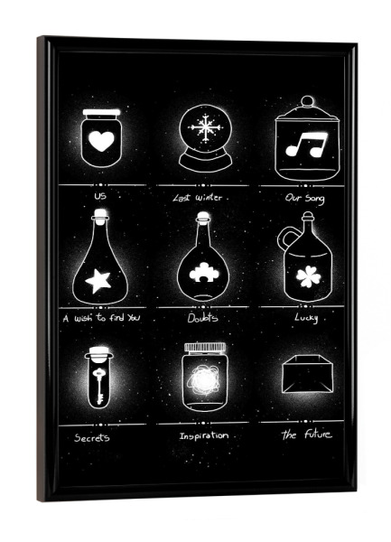 Poster mit schwarzem Rahmen "Collector" artboxONE - Liebe