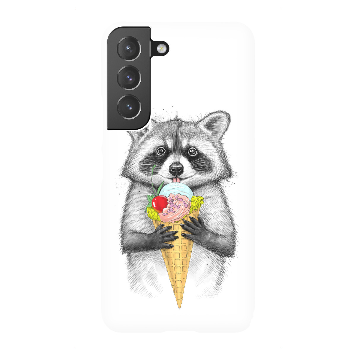 "Raccoon with ice cream"für Samsung Galaxy - Premium-Case Handyhülle artboxONE