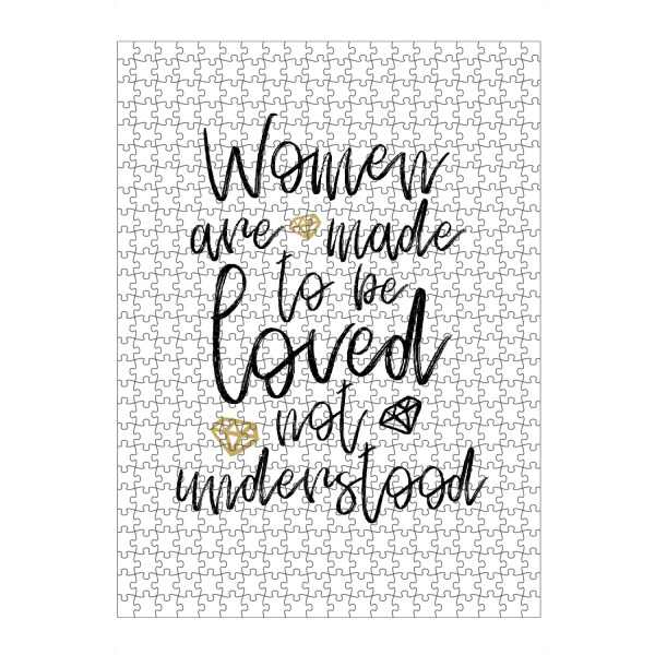 artboxONE Puzzle "Women are made to be loved" artboxONE - Typografie,Schwarzweiß,Liebe