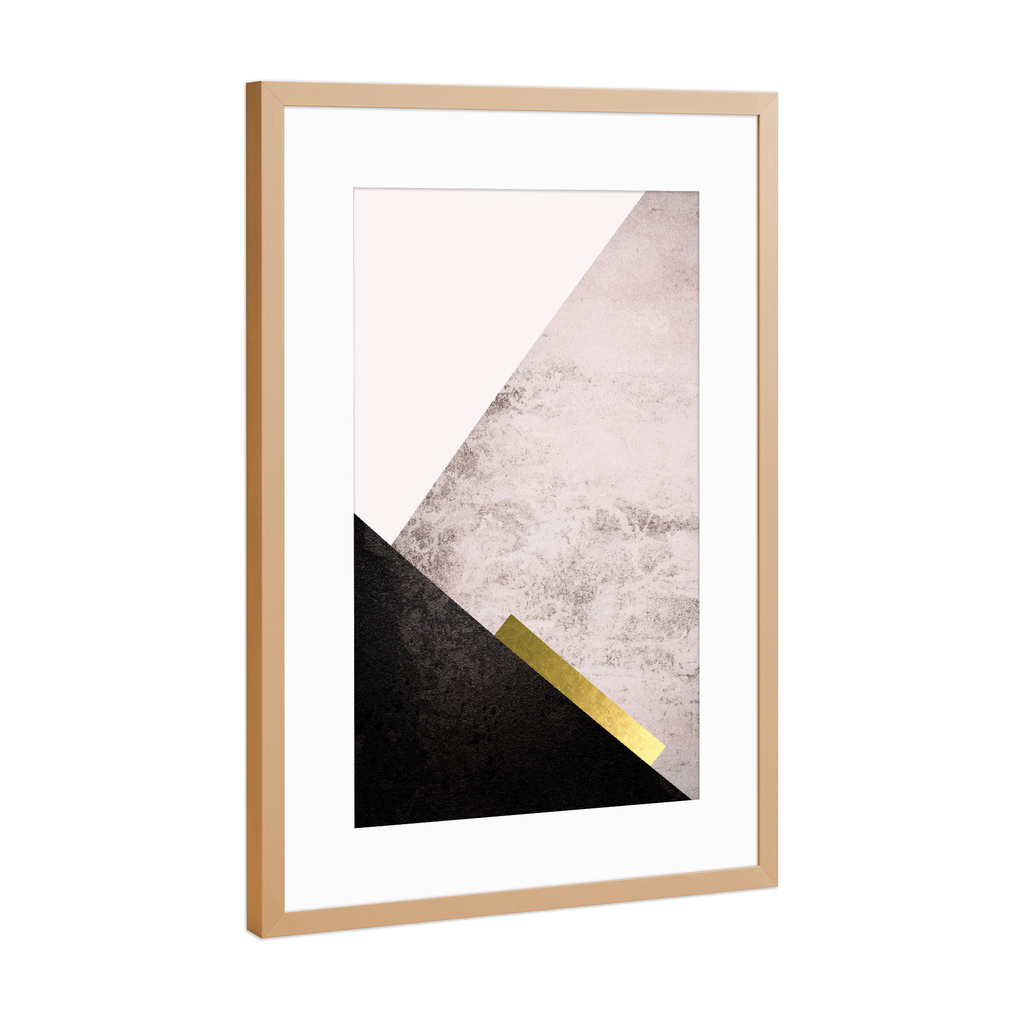 Poster mit Rahmen Kupfer "Scandi in Blush Pink" artboxONE - Abstrakt,Geometrie