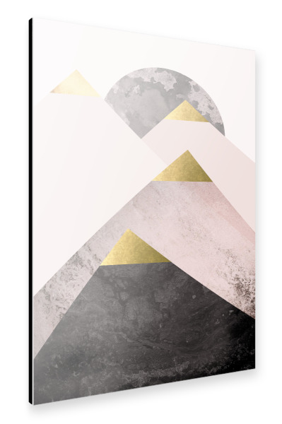 Alu-Dibond "Scandi Mountains in Blush" 30x20 cm artboxONE