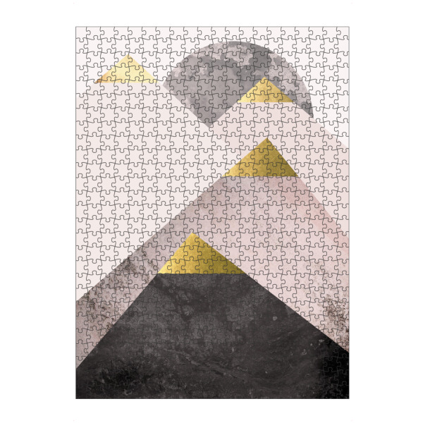 artboxONE Puzzle "Scandi Mountains in Blush" artboxONE - Geometrie - Mountains,Scandinavian,Gold,Blush - Bild mountains