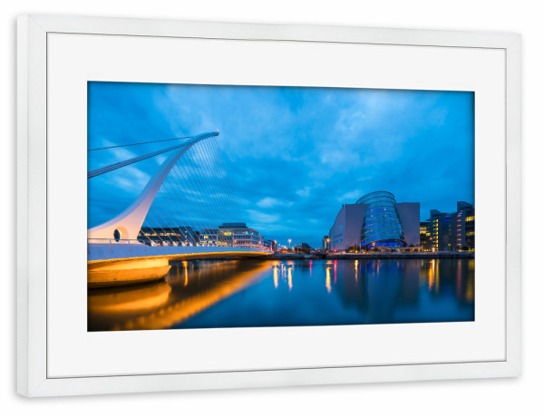 Poster mit Rahmen weiß "Dublin 01" artboxONE - Städte,Architektur,Städte / Weitere