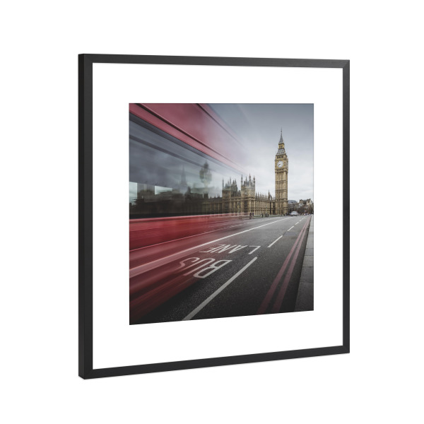 Poster mit Rahmen Schwarz (Metallic) "Big Ben London" artboxONE - Städte,Städte / London,Reise,Architektur,Streetart,Reise / Länder