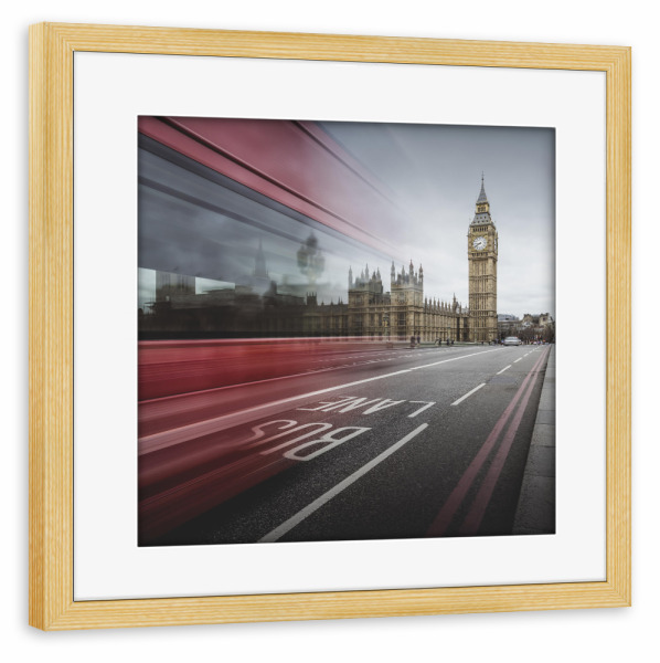 Poster mit Rahmen kiefer "Big Ben London" artboxONE - Städte,Städte / London,Reise,Architektur,Streetart,Reise / Länder