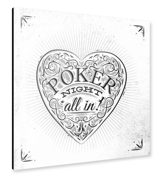 Alu-Dibond "Poker-Nacht" 30x30 cm artboxONE