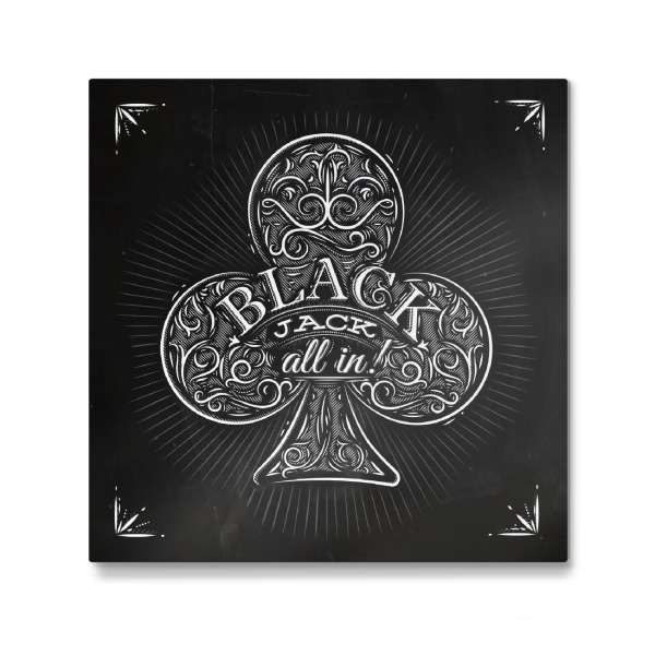 Galerie-Print "Kreuz Blackjack Kreide" 30x30 cm artboxONE