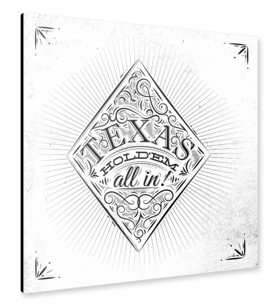 Alu-Dibond "Diamanten Texas Holdem" 30x30 cm artboxONE