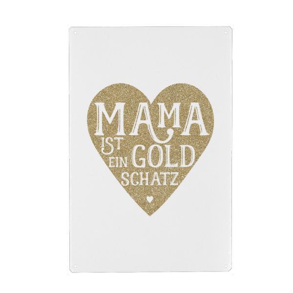 Holzbild "Goldschatz" artboxONE - Typografie,Liebe